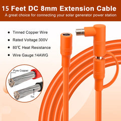 MOOKEERF DC7909 to DC8020 adapter demonstrating compatibility with Jackery ports