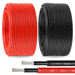 MOOKEERF front view of 200ft red and black reels showing length and labeling, clear identification benefit