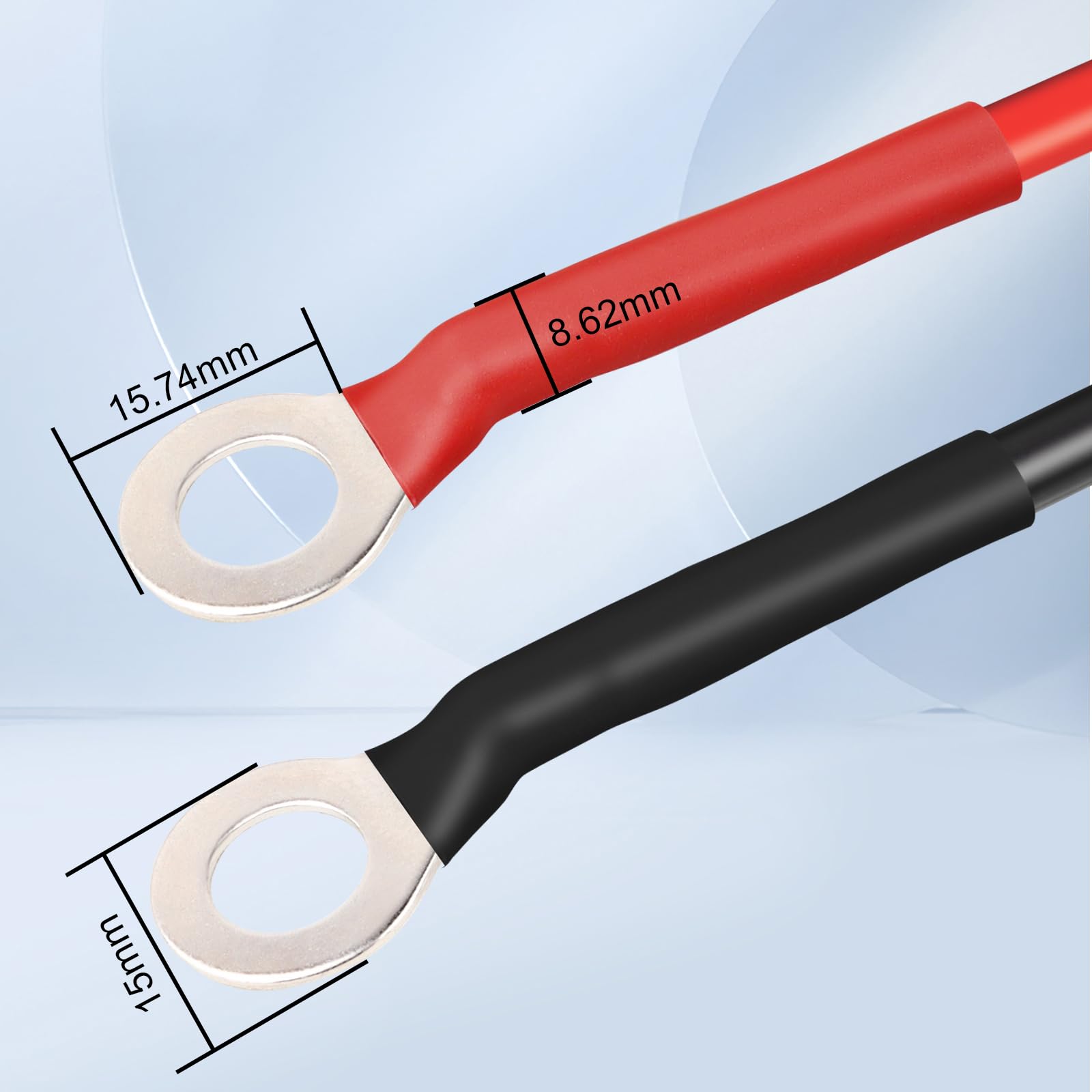 MOOKEERF cable installed on boat battery showing marine-grade durability and protection