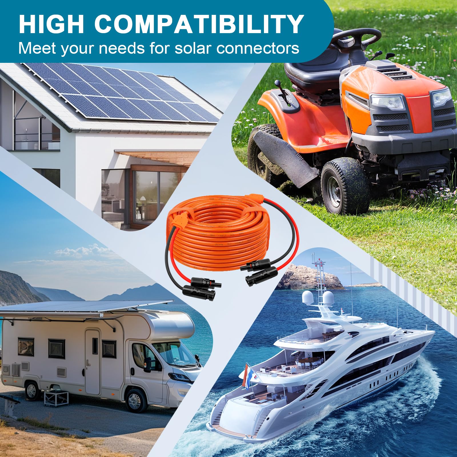 MOOKEERF cable connected on boat deck illustrating marine compatibility and secure fit
