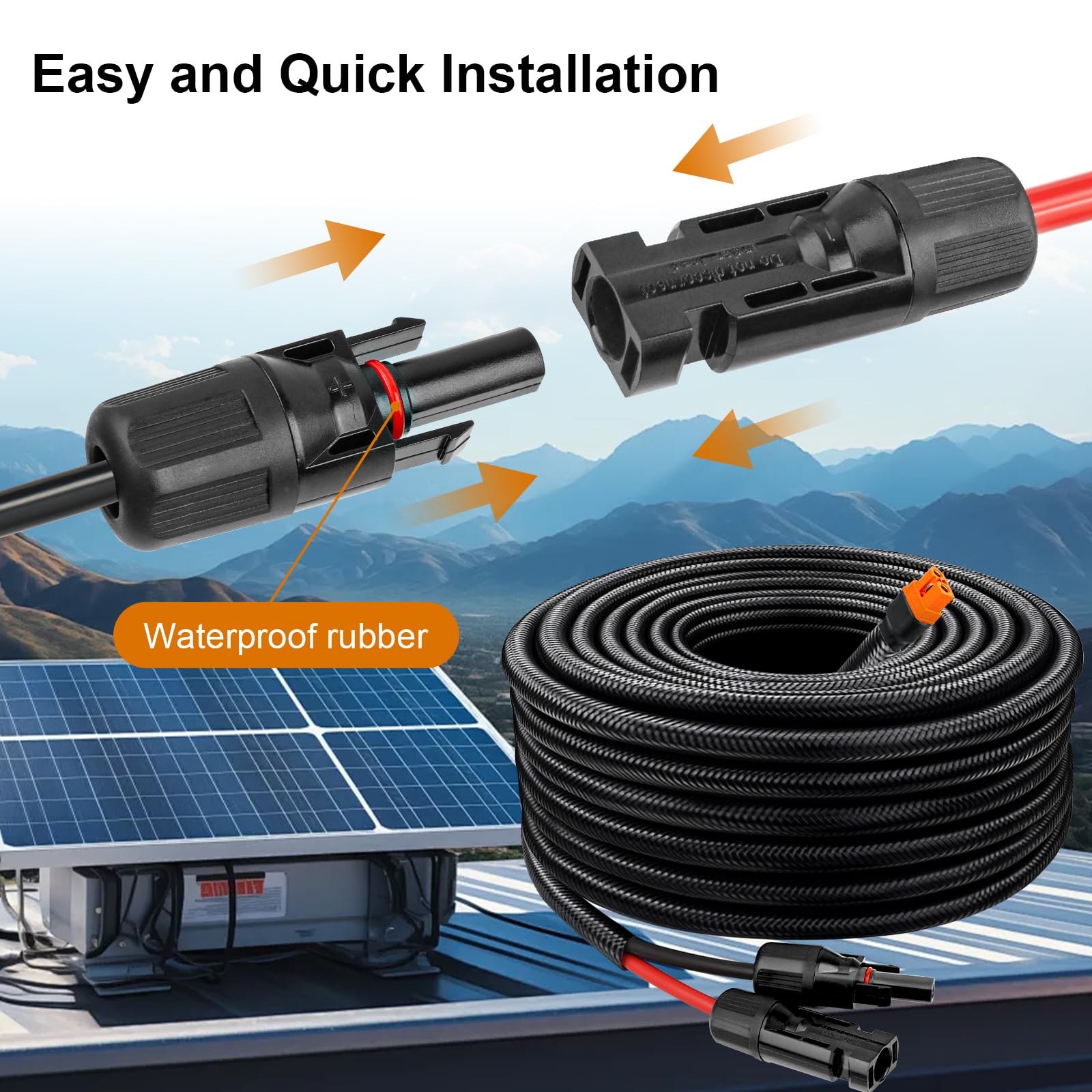 MOOKEERF 30ft cable laid out to show scale and flexible reach benefit