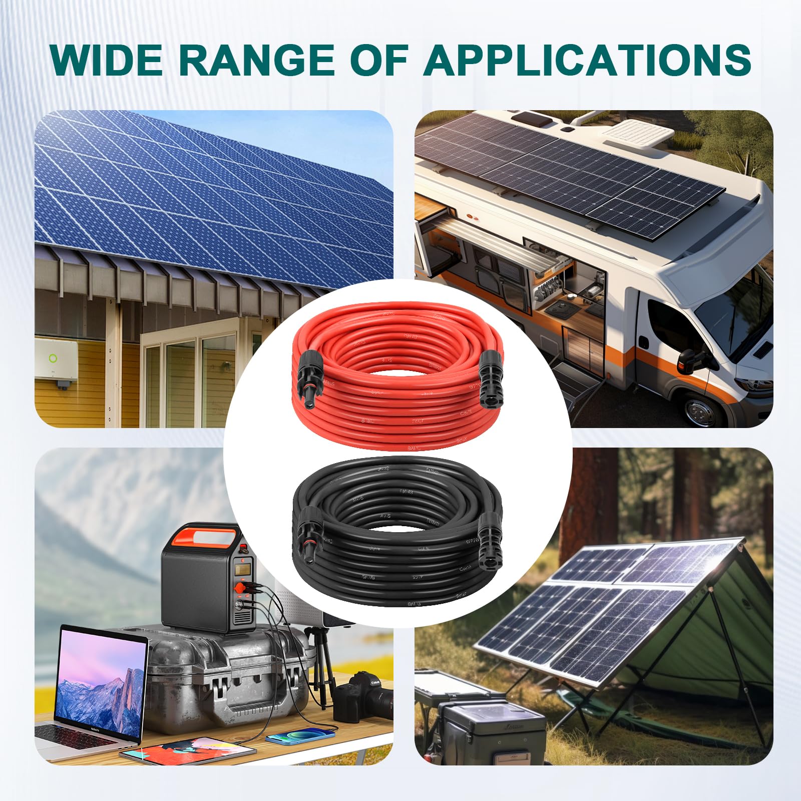 MOOKEERF cables installed on boat deck showing marine-ready weatherproof solar wiring