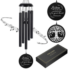 Mooncraftlogy front packaging view showing elegant memorial wind chime gift