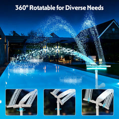 Mooroer multicolor LED light show at night benefit: vibrant pool ambiance