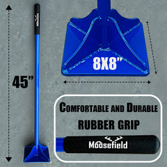 Moosefield close-up of overmold handle grip showing comfort and non-slip control benefit