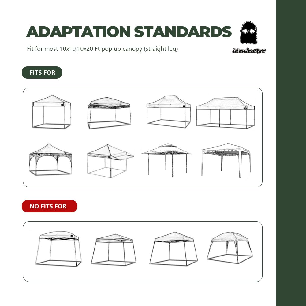MordenApe open-door style sidewall showing easy entry and accessible shelter