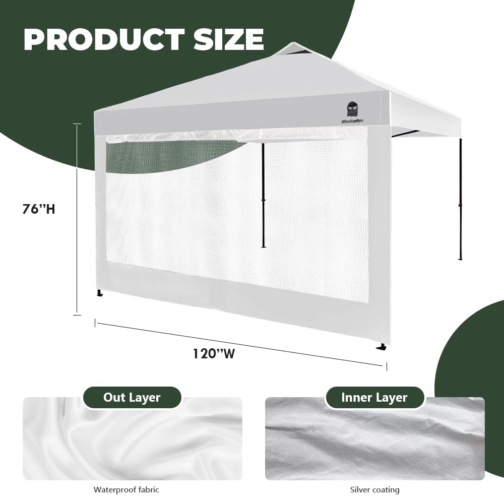 MordenApe sidewall next to person for size scale and quick canopy fit confirmation