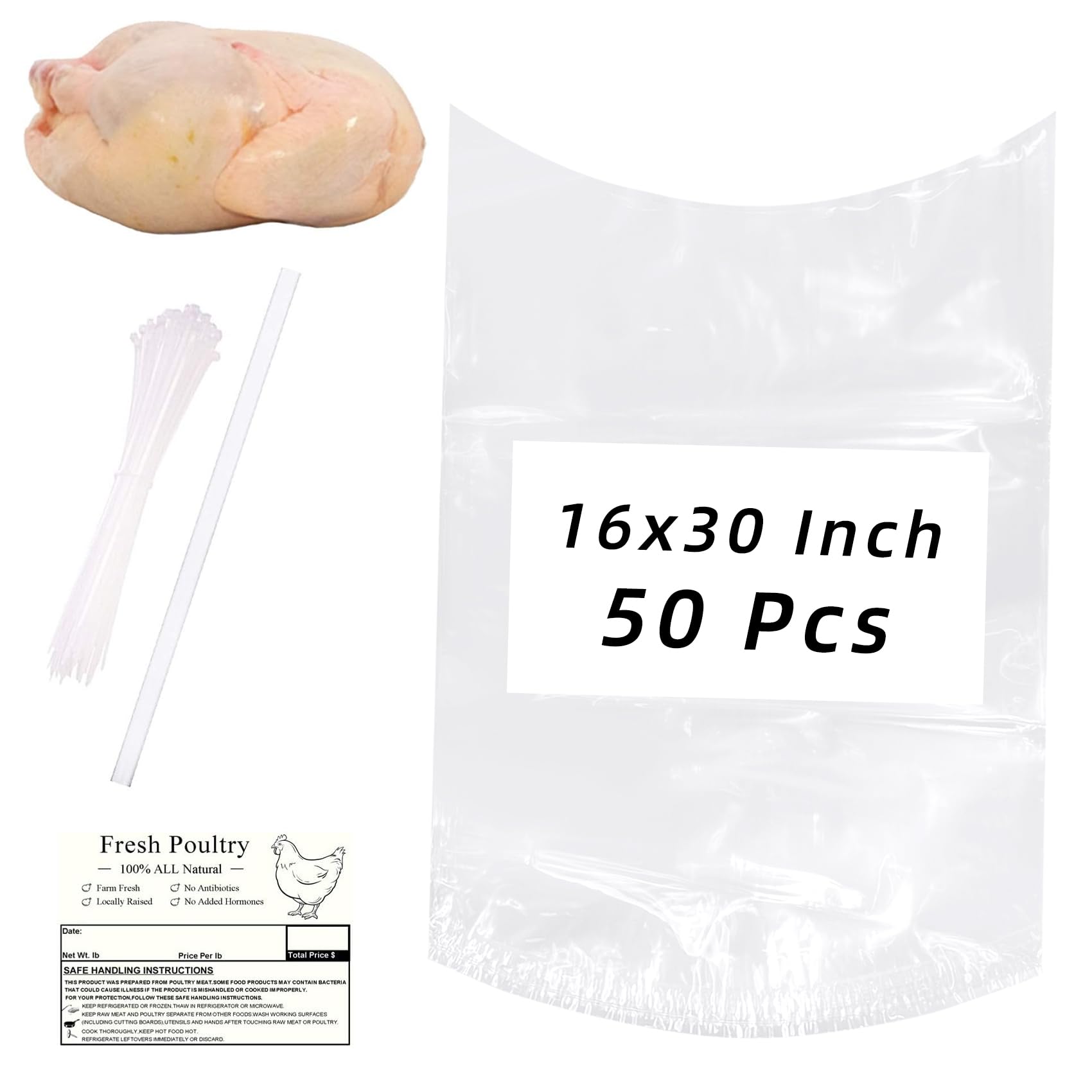 Morepack front packaging showing 50-piece shrimp bag kit and benefit of complete set