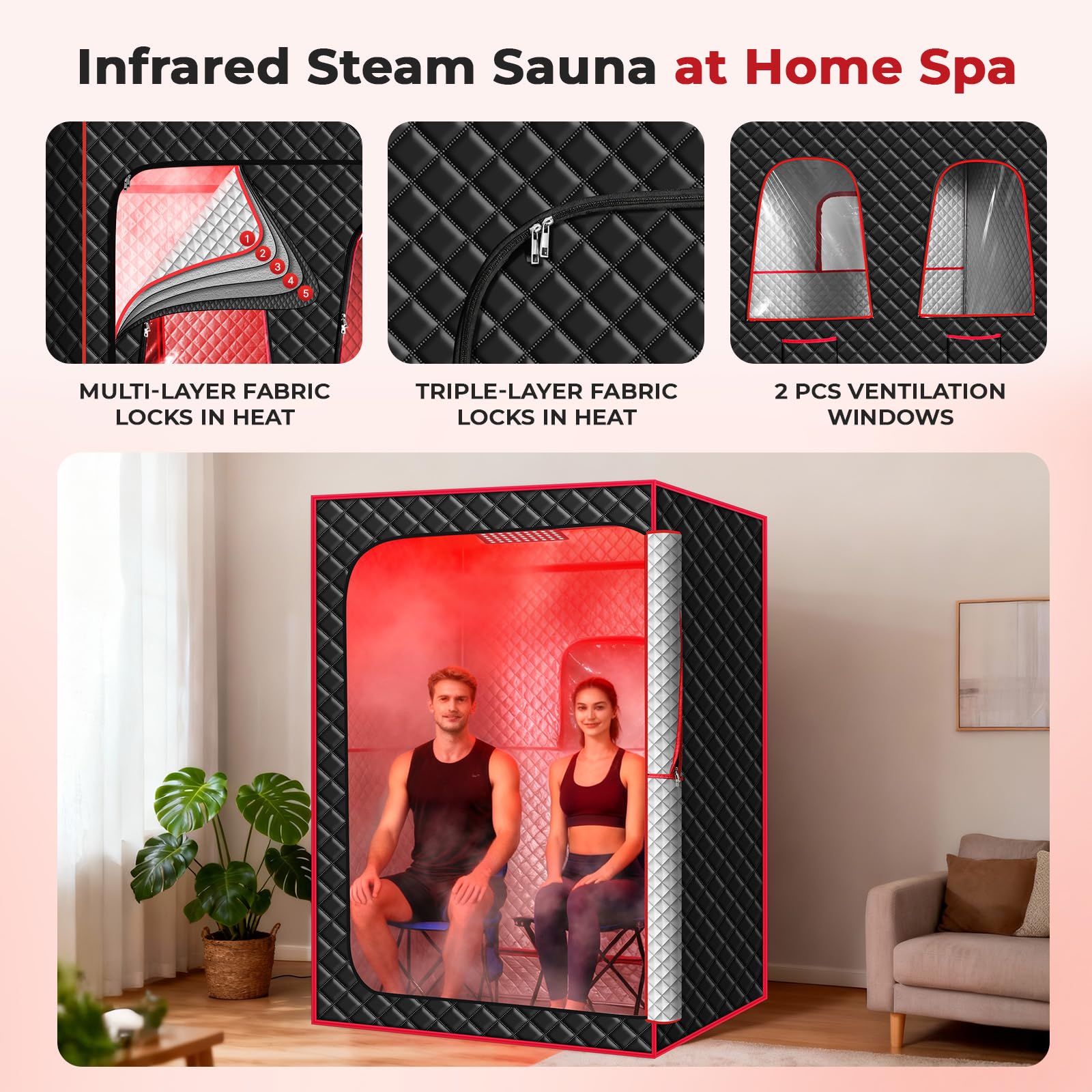 Morfone folded sauna compact size for simple storage and portability
