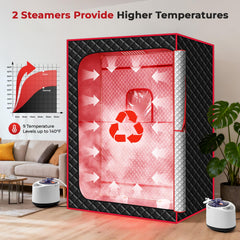 Morfone red light panels close-up showing 660nm lights for skin-focused sessions