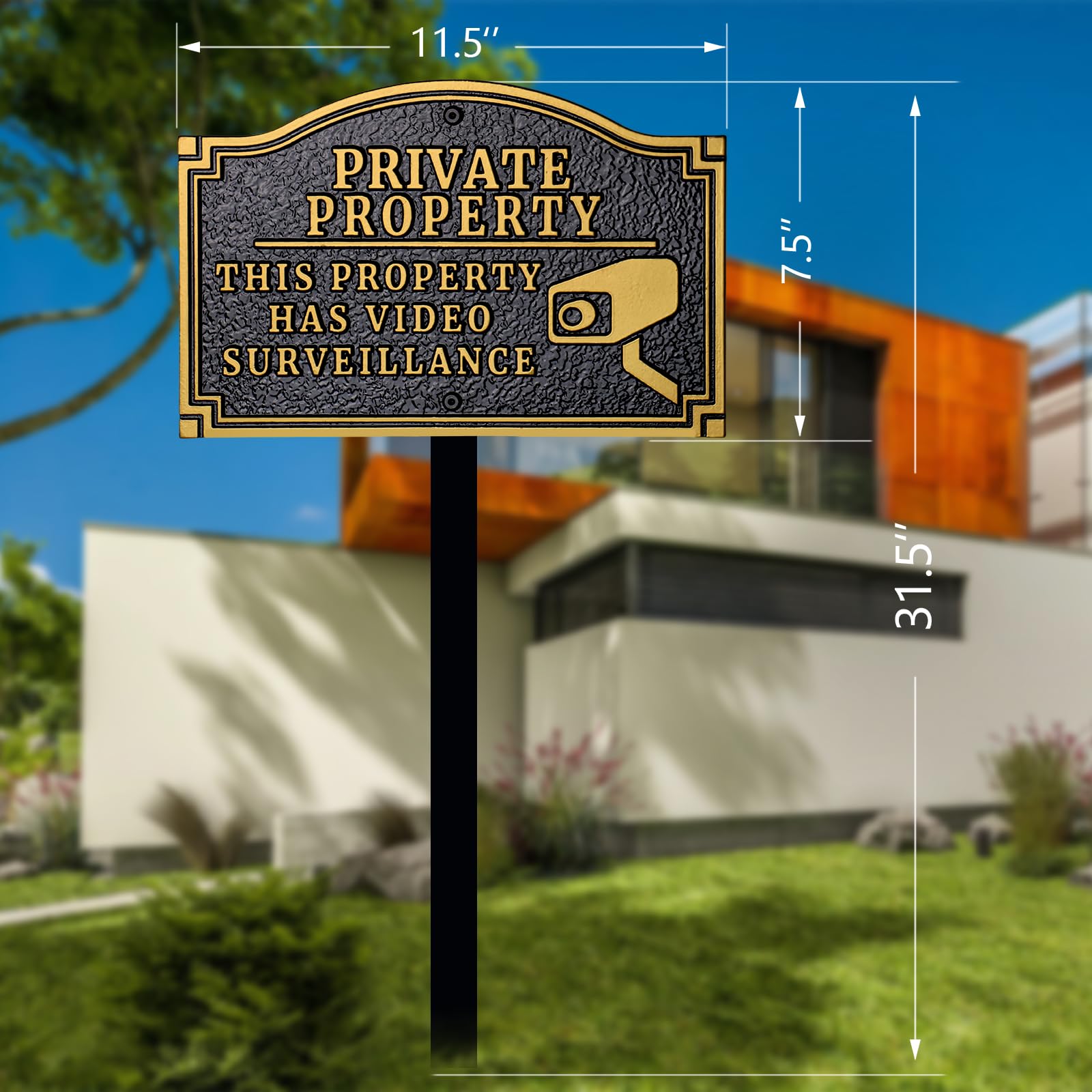 Morgtta included stainless screws and stake for secure, rust-resistant mounting