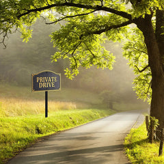 Morgtta sign mounted on post demonstrating stable outdoor installation
