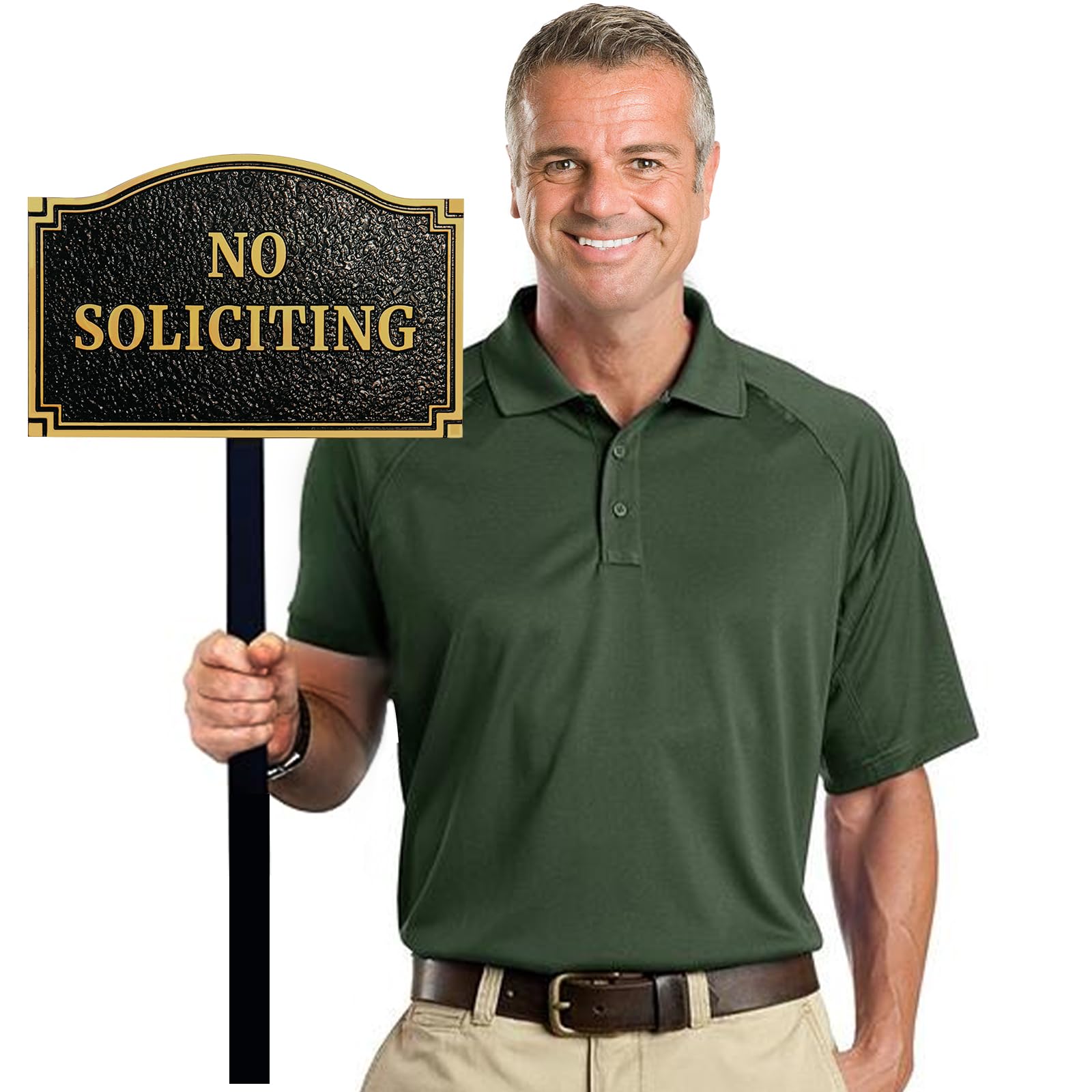 Morgtta mounted on wooden door demonstrating visible private property notice