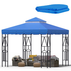 Morikoro front view blue lace showing elegant cover and instant shade benefit
