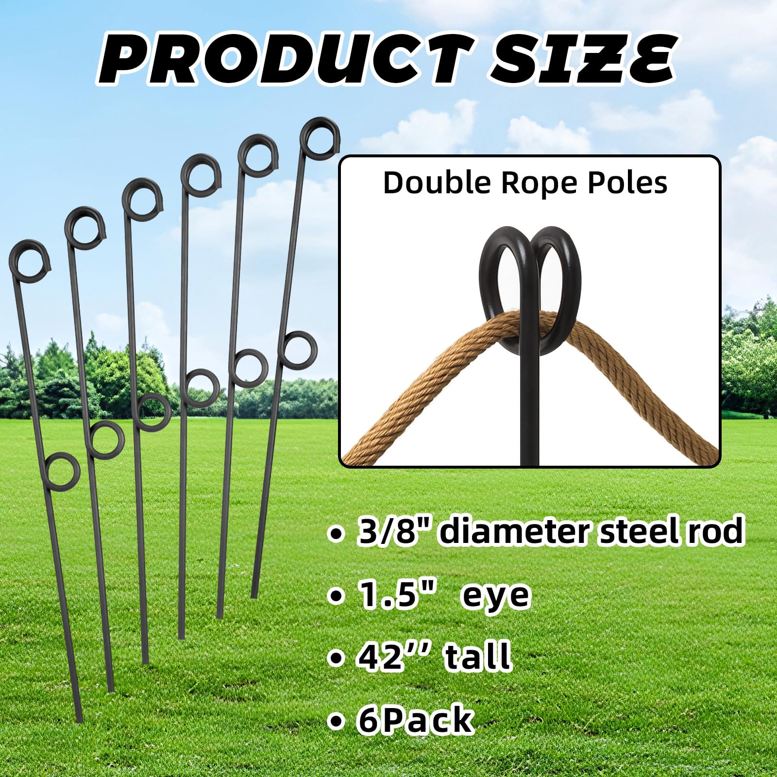 MorningRo close-up of 1.5 inch eye loop for easy rope threading benefit
