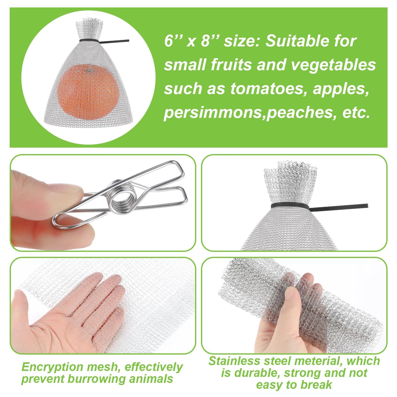 MorningRo stainless clip and cable tie securing bag quickly for reliable protection
