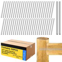 MorningRo front packaging of 50 galvanized brace pins showing quantity and size benefit