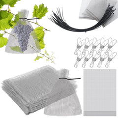 MorningRo front packaging showing 25 mesh bags and included clips, protects harvest
