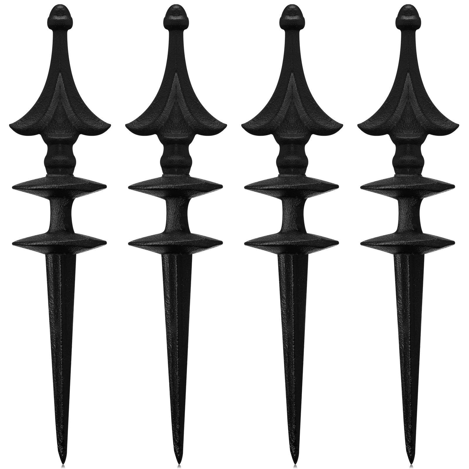 MorningRo front view of black bird hose guide showing decorative form and durability