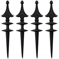 MorningRo front view of black bird hose guide showing decorative form and durability