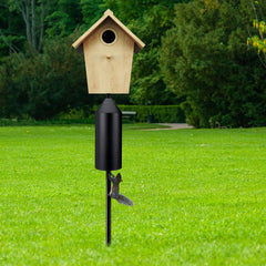 MorningRo front view of black baffle showing slim protective design for feeders