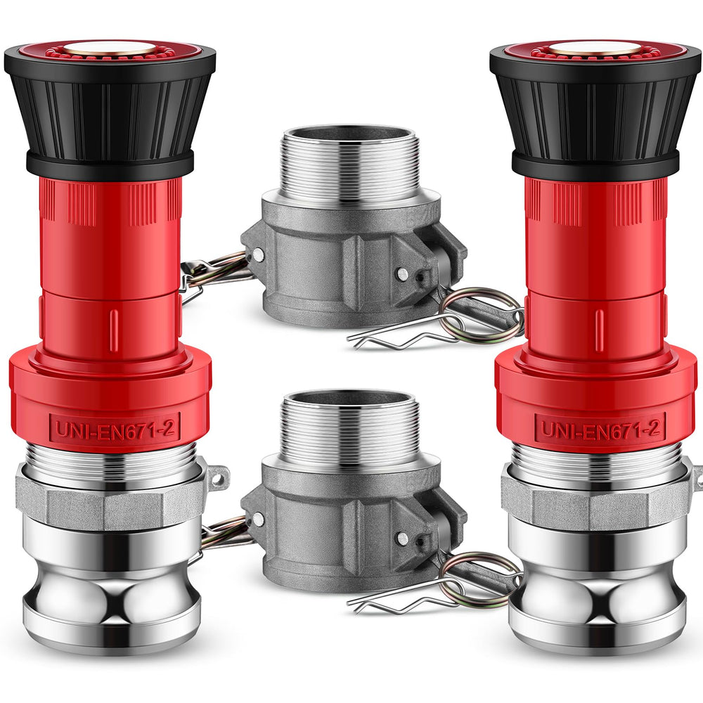 MorningRo front view of two nozzles and camlock fittings showing rugged build and readiness