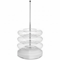 MorningRo front view rack loaded with floats showing organized storage benefit
