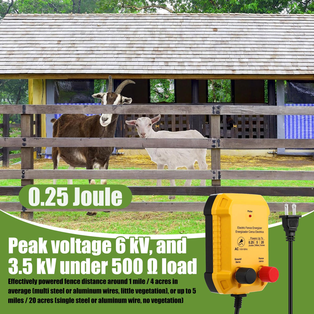 MorningRo charger mounted on a fence post providing stable perimeter protection