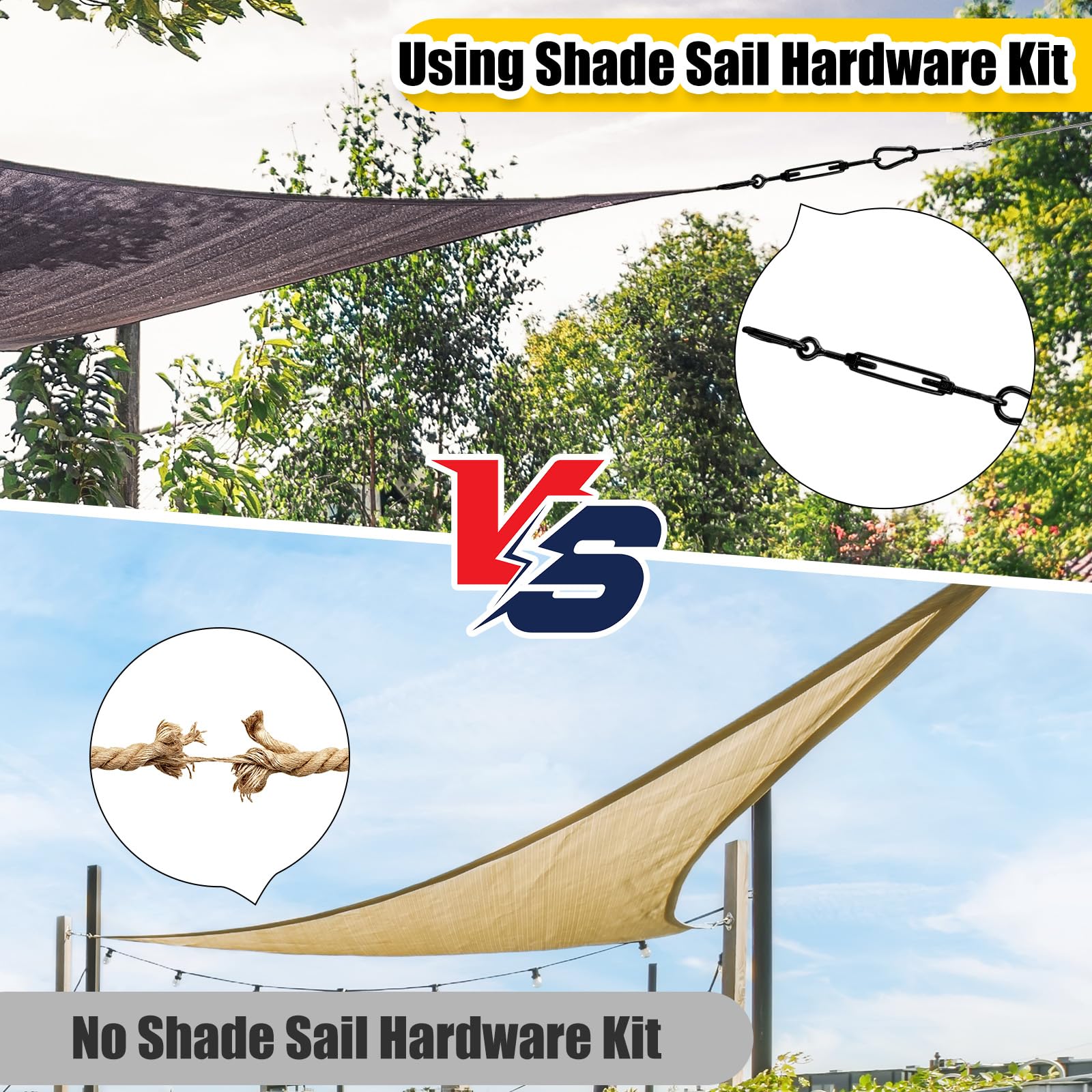 MorningRo installed shade sail on patio illustrating sun protection and neat finish