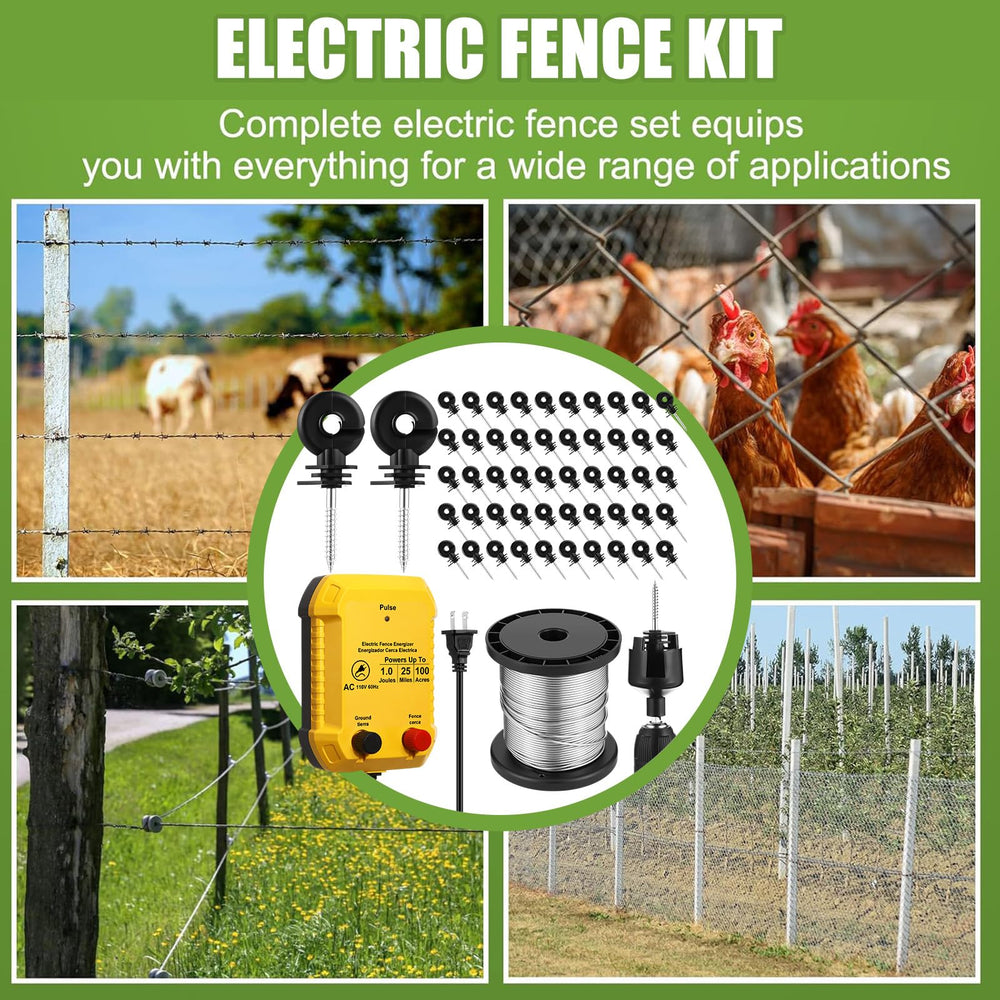MorningRo electric fence around a garden, quiet protection for plants and poultry