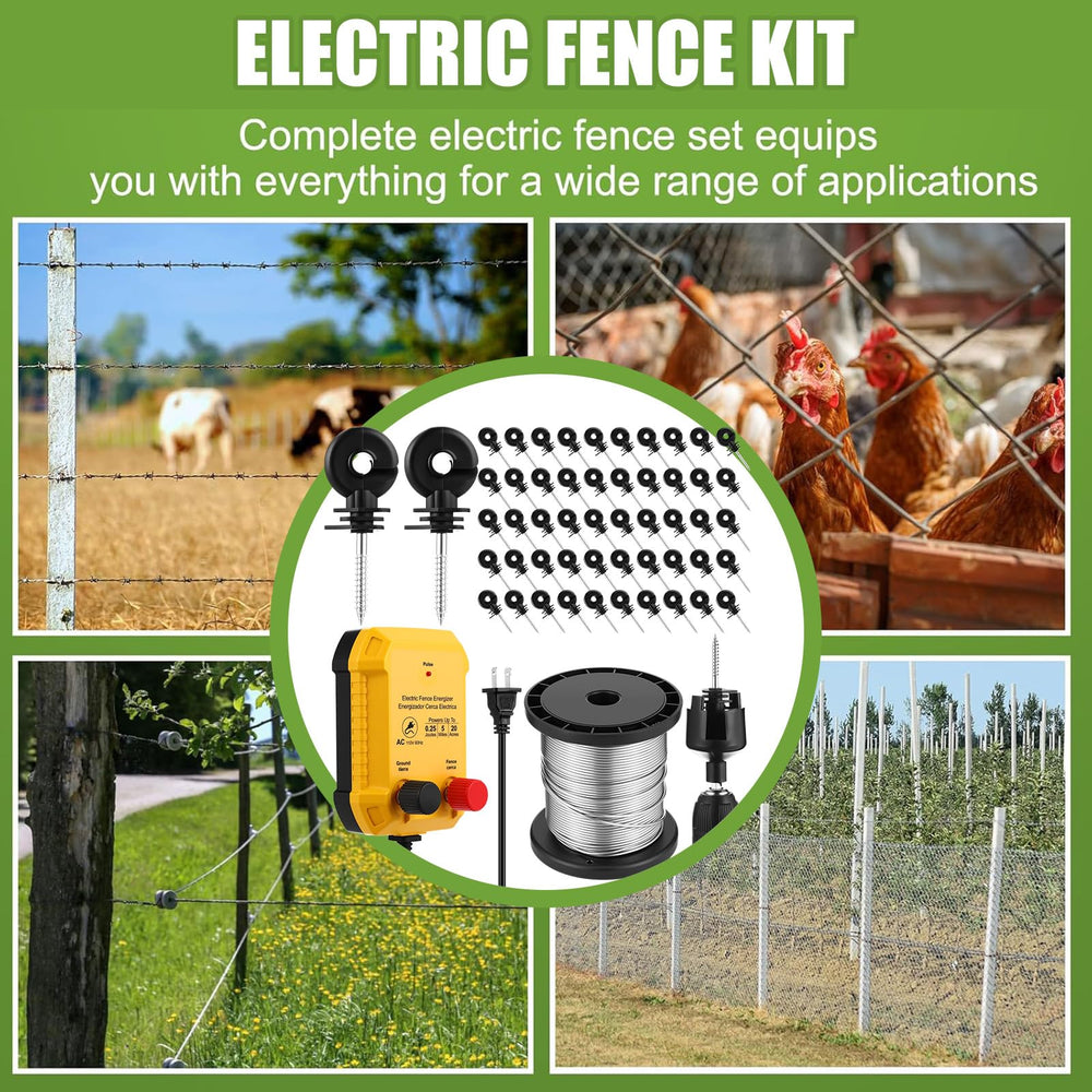 MorningRo electric fence in garden setting protecting plants and small livestock