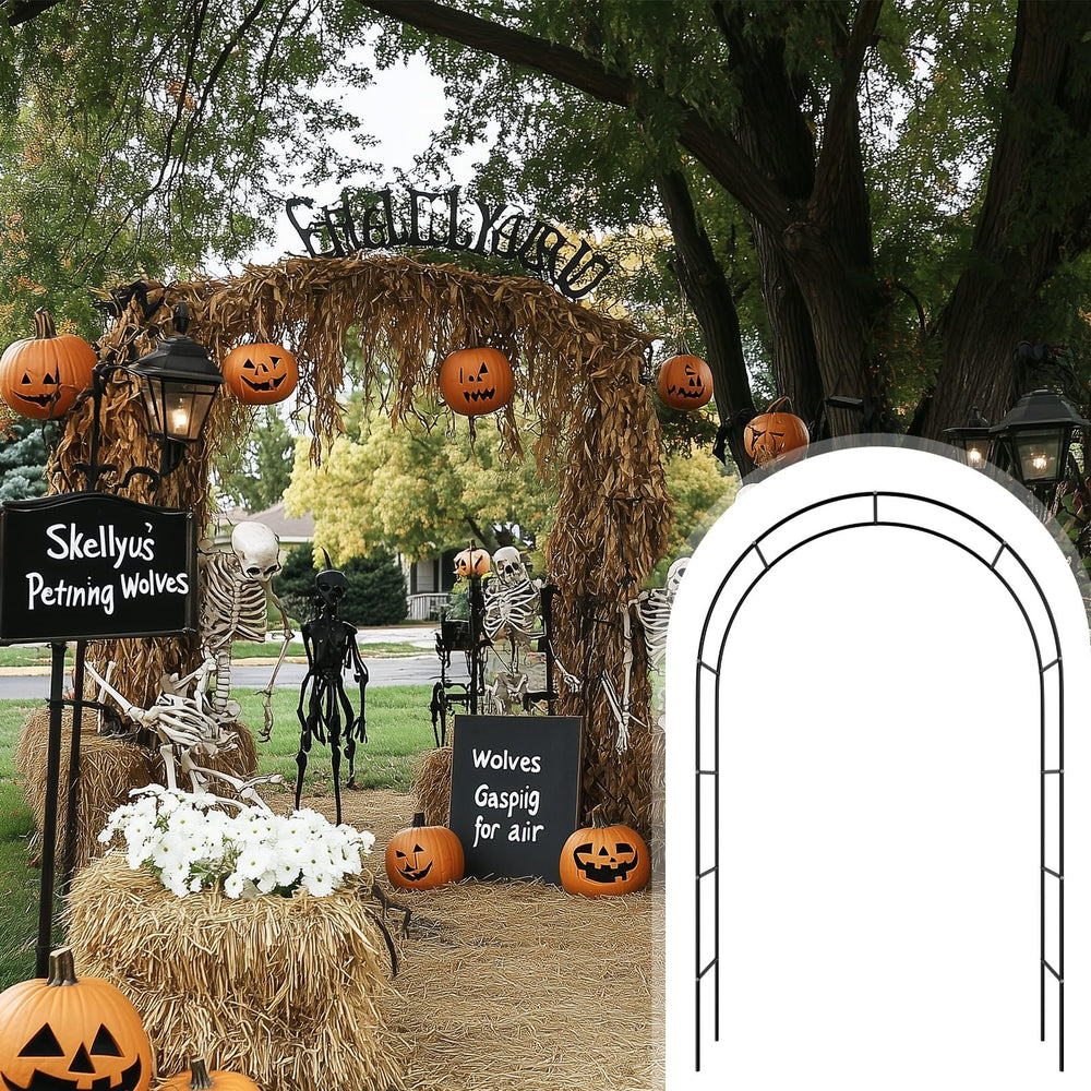 MorningRo arch lit at night with lights enhancing spooky atmosphere and visibility