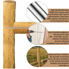 MorningRo brace pin installed in H-fence demonstrating secure post bracing benefit