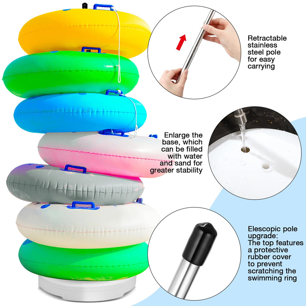 MorningRo pole extended with stacked rings showing capacity and easy reach