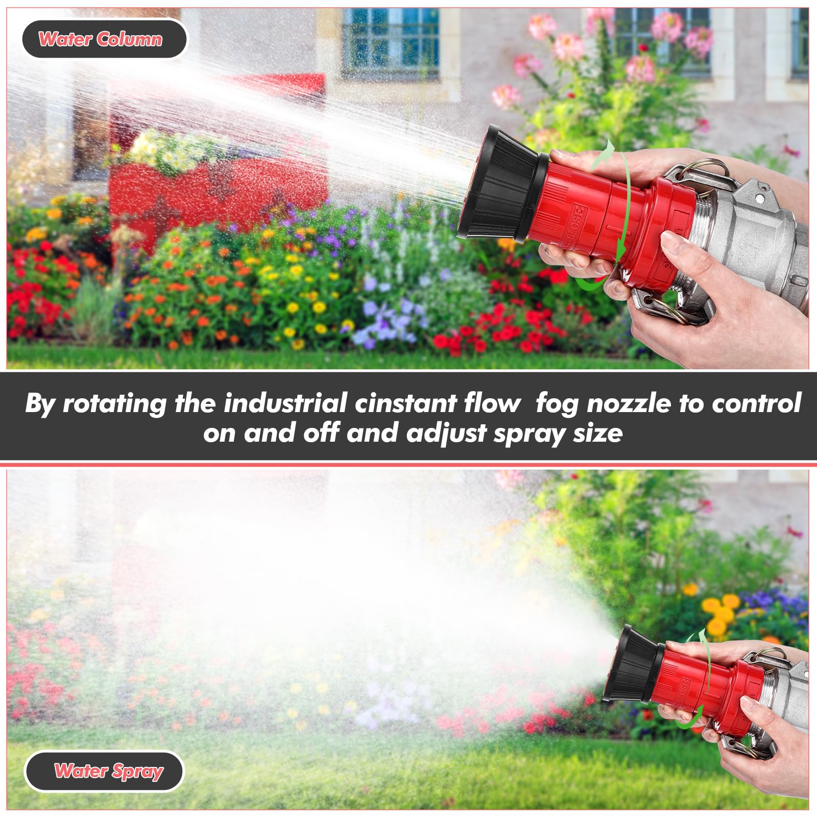 MorningRo nozzle beside a ruler to show 2-inch size and correct hose compatibility