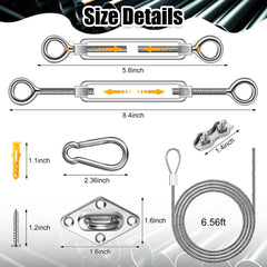 MorningRo stainless steel turnbuckle close-up showing adjustable tension