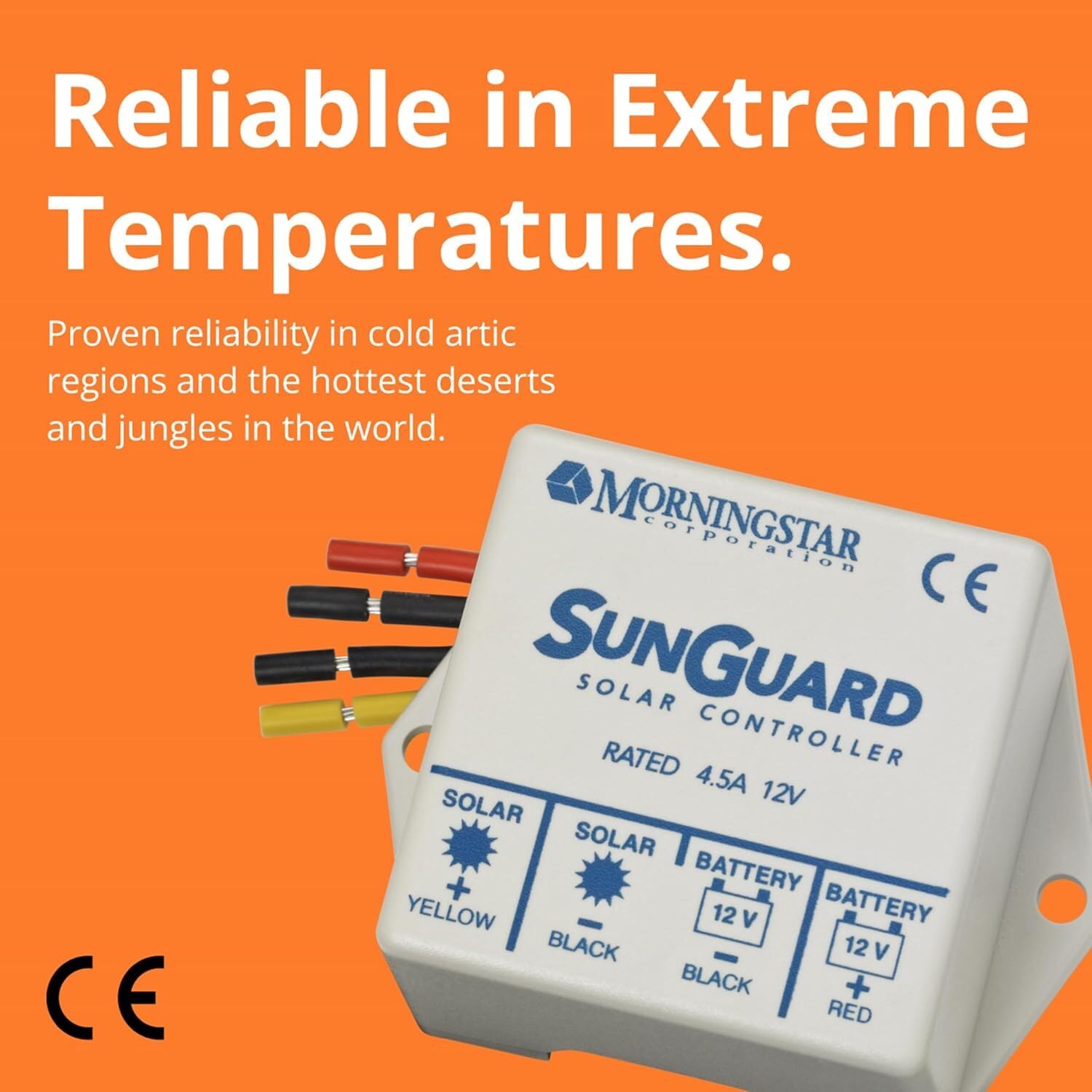 Morningstar Sunguard mounted on exterior wall in seaside setting for corrosion resistance