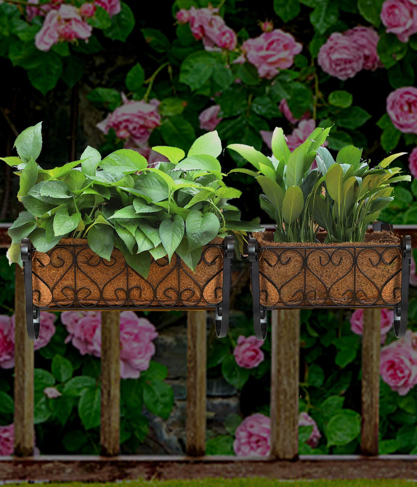 MorTime baskets in use on a balcony displaying plants and saving floor space