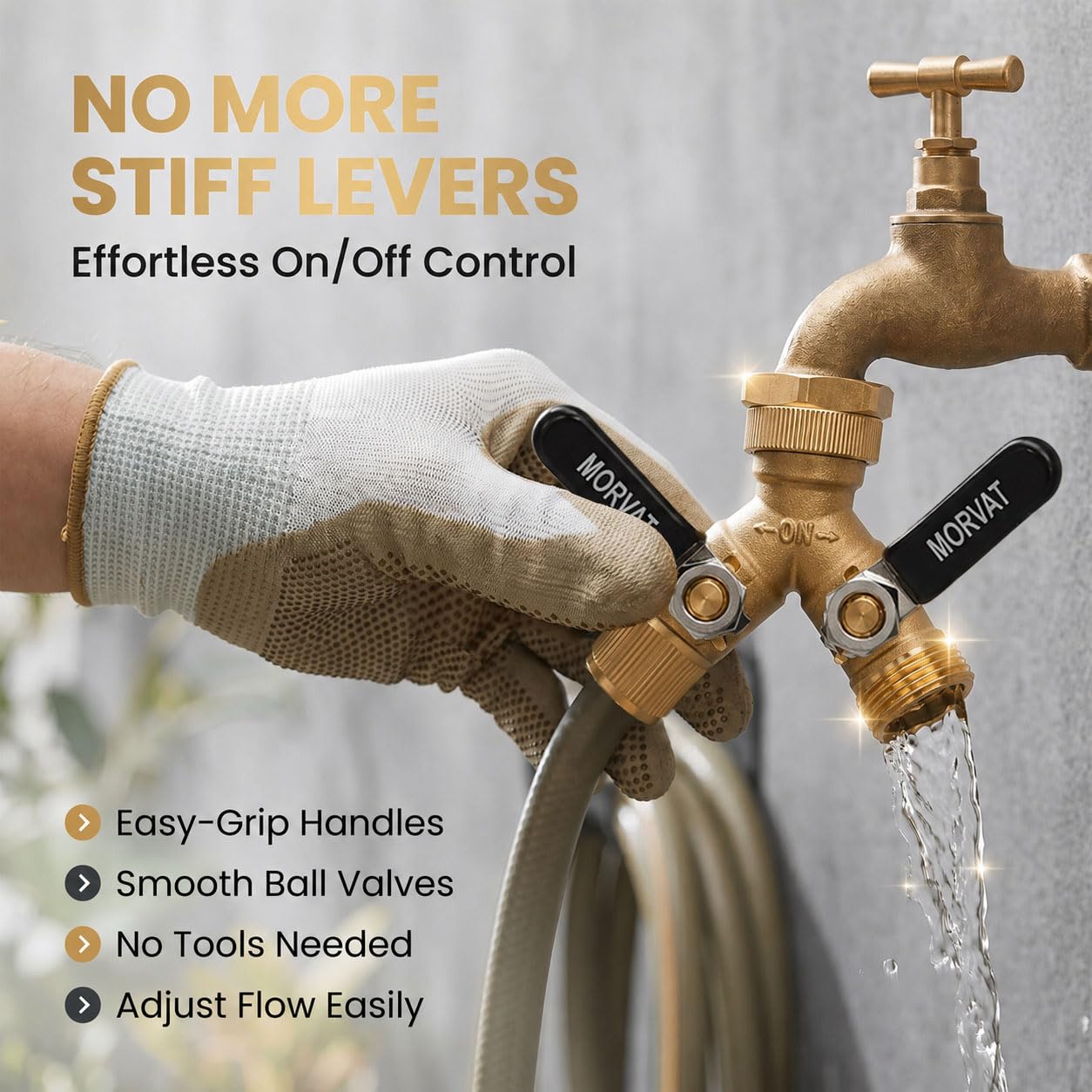 Morvat layout of extra washers and Teflon tape included, ensures leak-free seal
