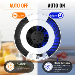 mosalogic placed on kitchen counter catching gnats, brand keeps food areas pest-free