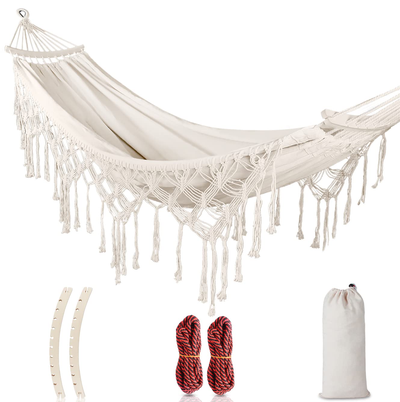 MOSFiATA front view hammock showing full bohemian style and comfortable lay