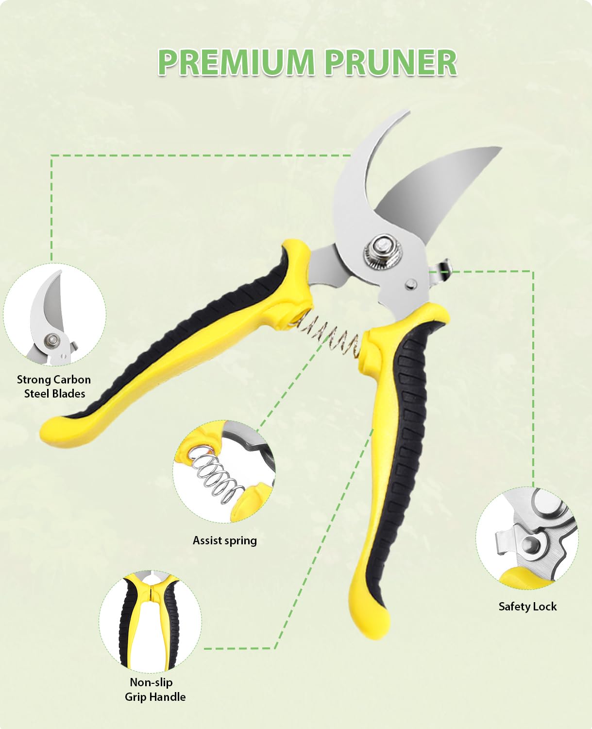 MOSFiATA pruner cutting stem demonstrating easy, precise trimming control