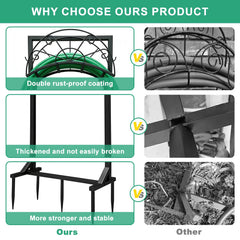 MOSIKEN detached parts of the hose rack showing easy disassembly and portability