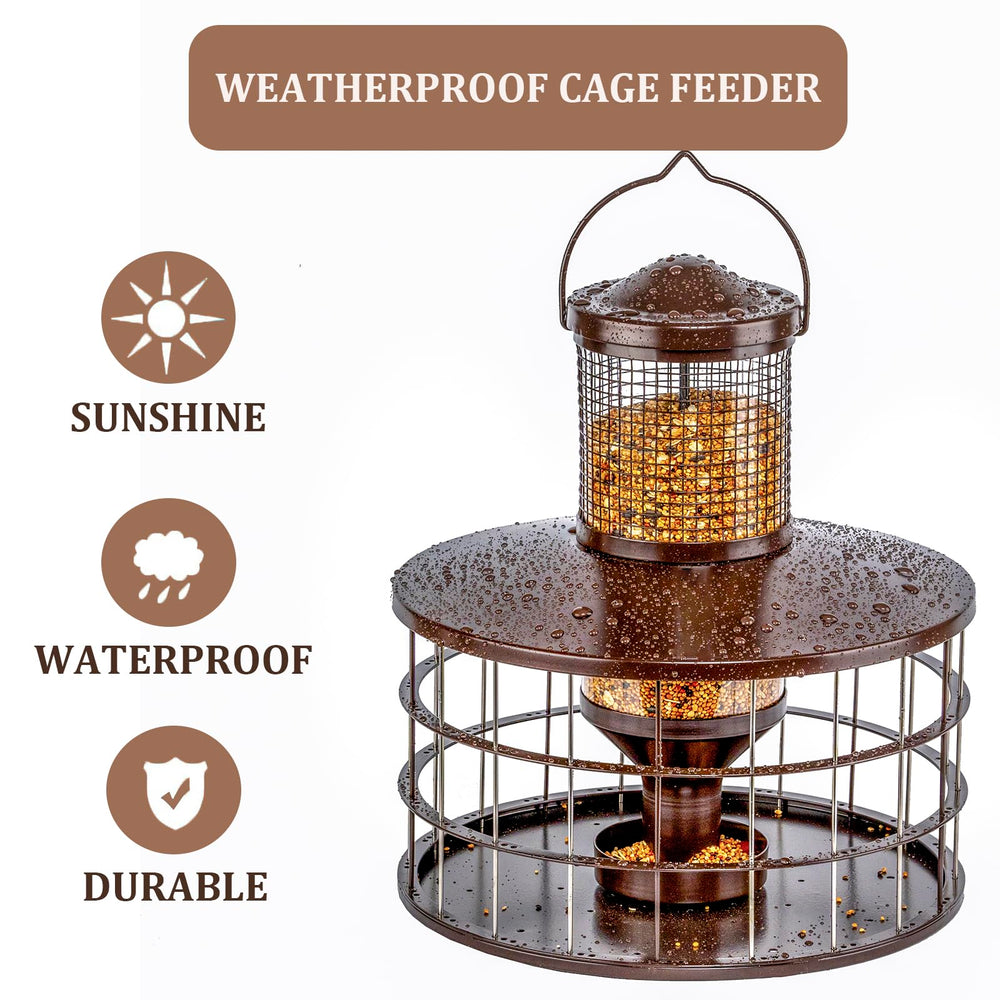 Mosloly cage close-up of sliding adjustable grille for selective bird access