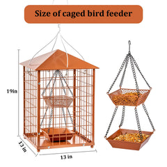 Mosloly mealworms cup installed inside cage attracting bluebirds and benefit: protein boost
