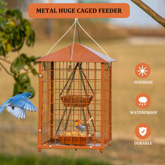 Mosloly roof and lid weatherproof design protecting seed from rain and benefit: dry food