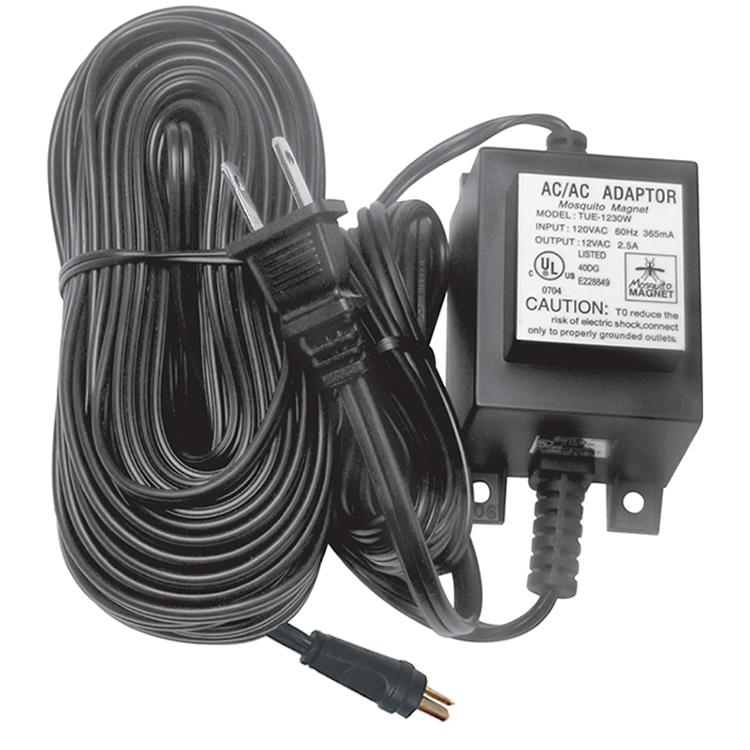 Mosquito Magnet power cord round plug close-up showing durable connector and secure fit
