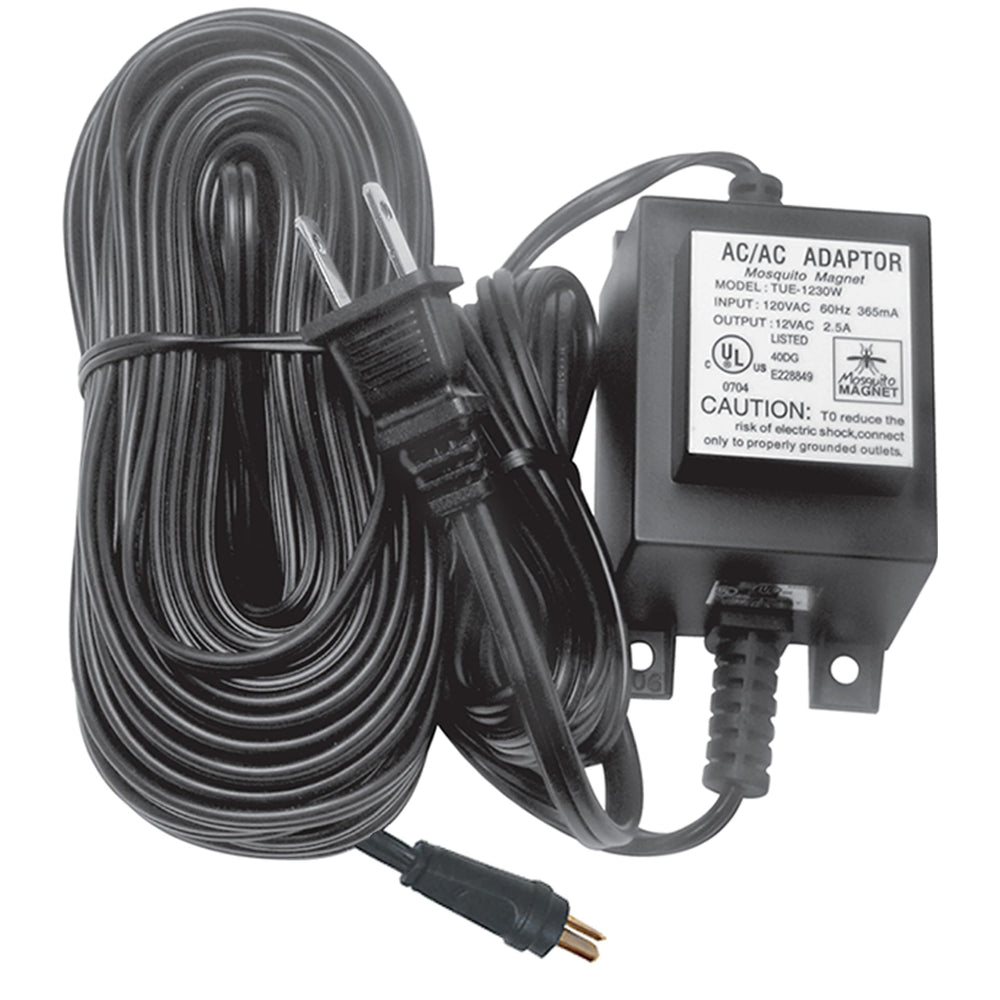Mosquito Magnet power cord round plug close-up showing durable connector and secure fit