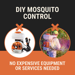 Mosquito Sniper System mist pattern demonstration with fine droplets for broad reach