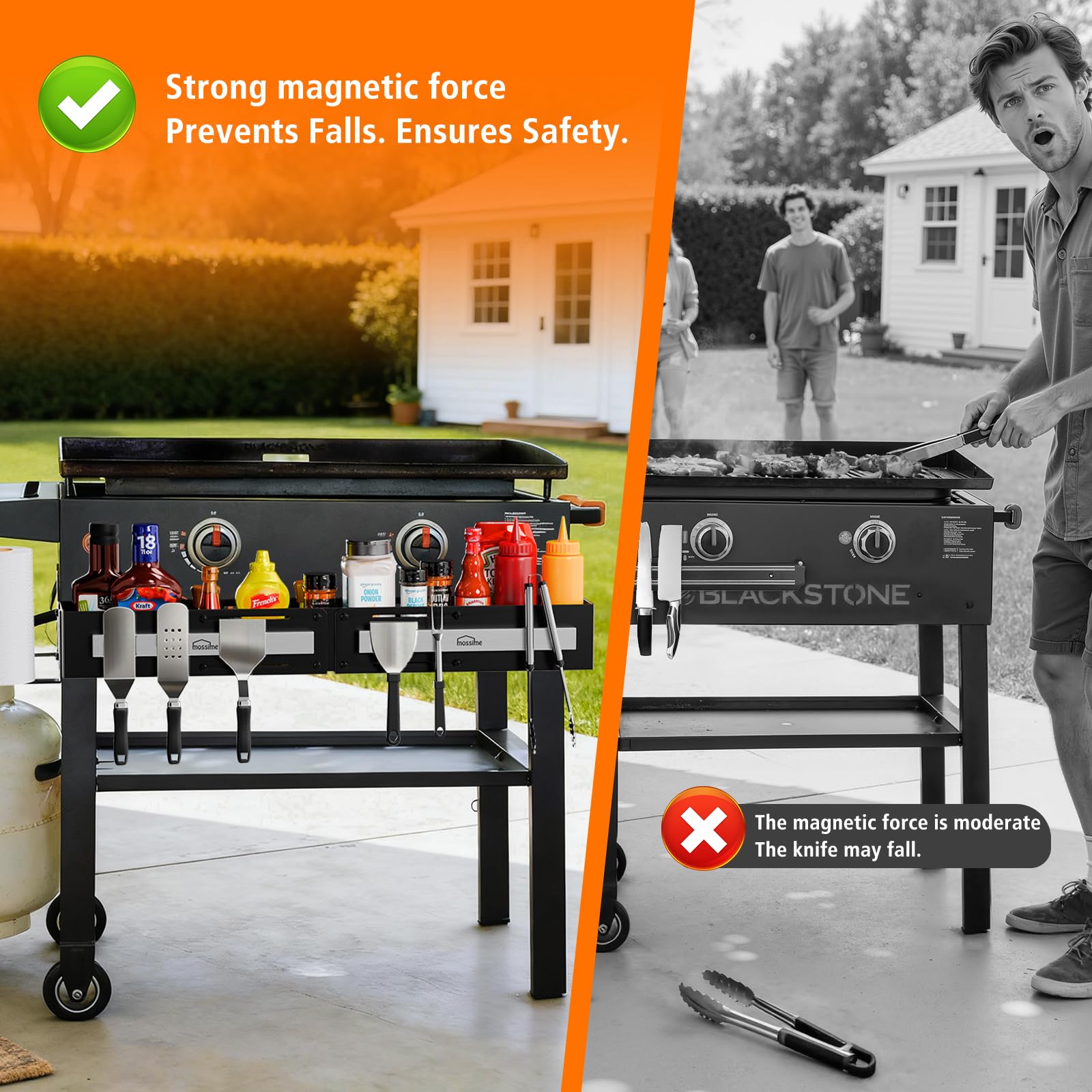 mossime caddy in backyard grill setup with chef using benefit: efficient outdoor cooking